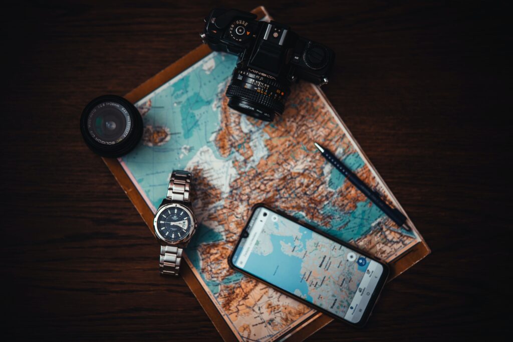 Phone with Travel Apps